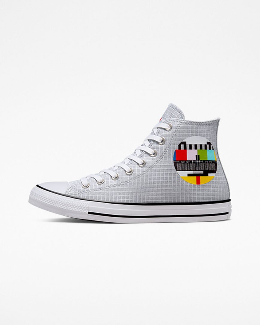 Tenisky Vysoke Converse Chuck Taylor All Star Color Grid Panske Siva Viacfarebný | SK KFZG51